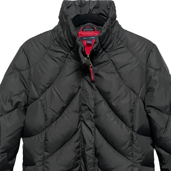 Tommy Hilfiger Black Down Feather Puffer Coat - Picture 3 of 12